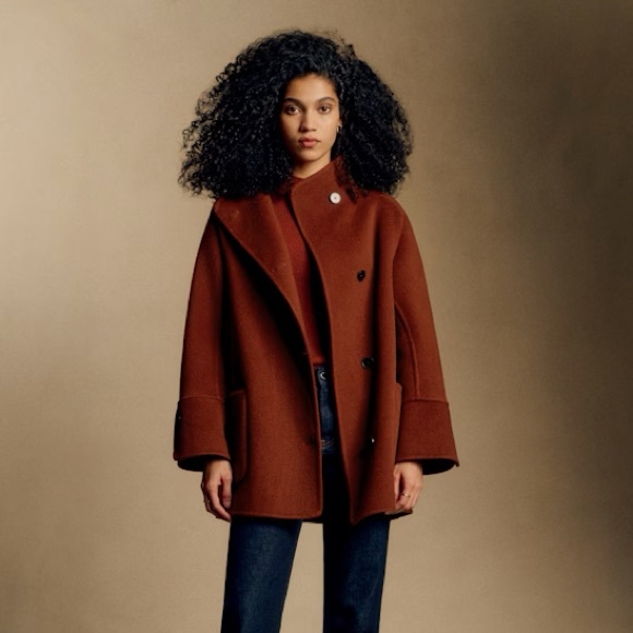 Sezane Jackets & Blazers - NWOT Sezane Rafael Wool Coat in Rust, Size 4